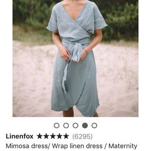 Linenfox MIMOSA wrap dress: maternity/nursing
